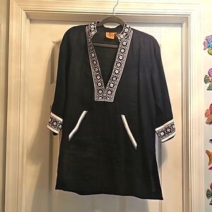 Tory burch linen tunic pockets